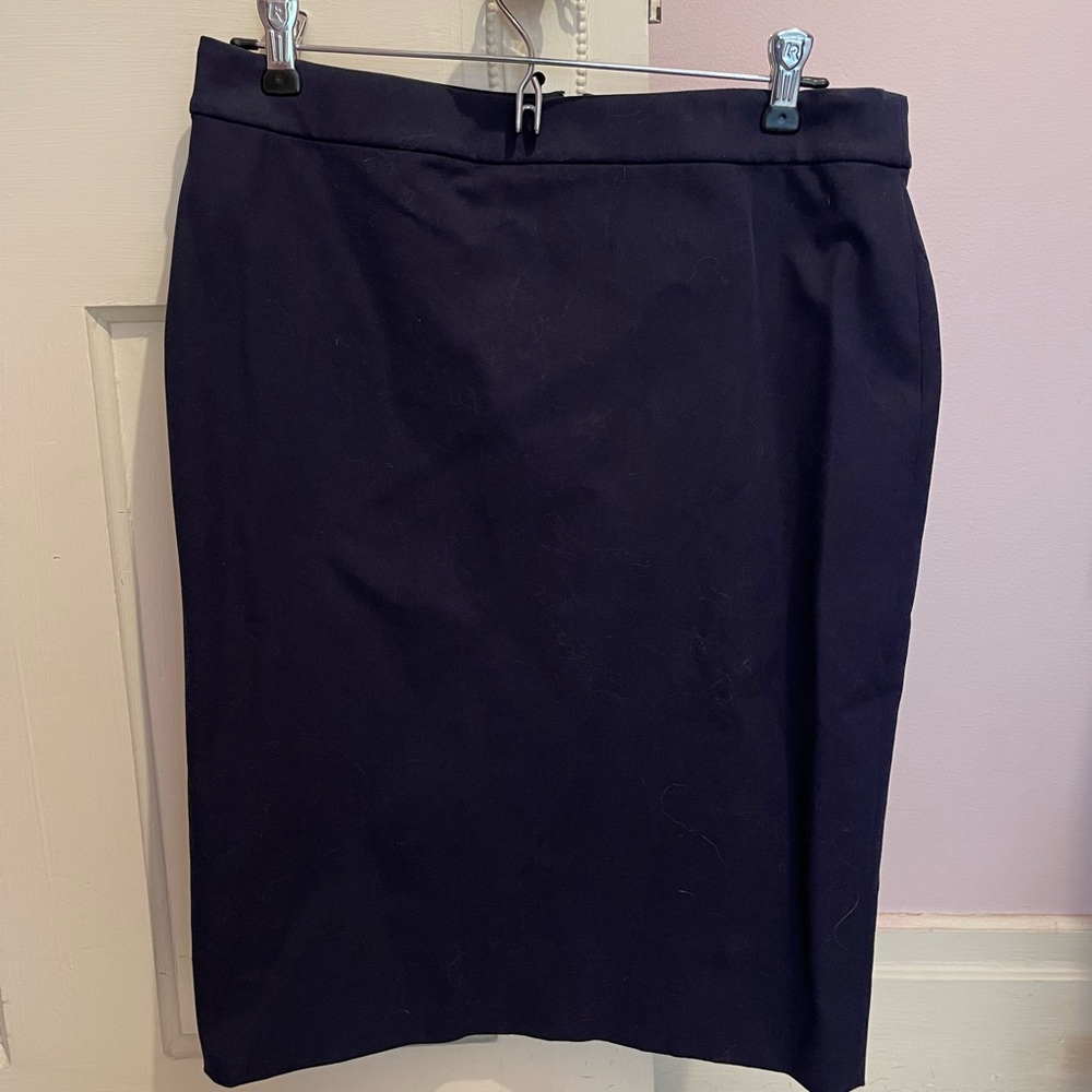J Crew No. 2 Pencil skirt in navy stretch—never worn!